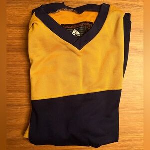 Vintage Nike Yellow and Blue V-Neck Shirt